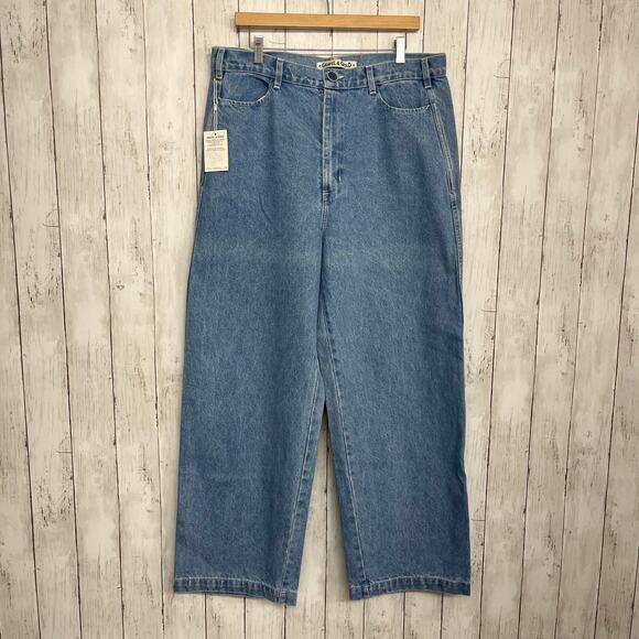 Gravel & Gold Denim - Gravel & Gold Placer Super High-Rise Wide Leg Cotton Blue Plus Size Denim Jeans